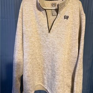Cinch Men's Light Gray Zip-Up Sweater